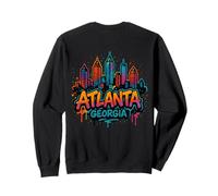 Atlanta, Georgia Skyline-Souvenir - Graffiti Sweatshirt