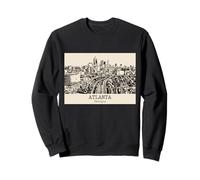 Atlanta Georgia Vintage Skyline Zeichnung Sweatshirt