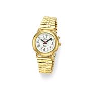 Atlanta sprechende Damenarmbanduhr 8915/9 Edelstahl vergoldet