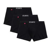 ATLANTIC UNDERWEAR 3er-Pack Herren Boxershorts aus weicher Baumwolle mit Elasthan, sportlicher Schnitt, Perfekter Sitz ideale Herren Unterhosen, Schwarz L