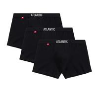 ATLANTIC UNDERWEAR 3er-Pack Herren Boxershorts aus weicher Baumwolle mit Elasthan, sportlicher Schnitt, Perfekter Sitz ideale Herren Unterhosen, Schwarz S