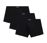 ATLANTIC UNDERWEAR 3er-Pack Herren Boxershorts - eng anliegende Herren Unterhosen aus weicher Baumwolle mit Elastan, klassischer Schnitt, perfekte Passform, Schwarz L