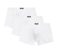 ATLANTIC UNDERWEAR 3er-Pack Herren Boxershorts - eng anliegende Herren Unterhosen aus weicher Baumwolle mit Elastan, klassischer Schnitt, perfekte Passform, Weiß S