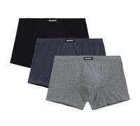 ATLANTIC UNDERWEAR 3er-Pack Herren-Boxershorts - Klassischer Schnitt, Weiche Baumwolle, Perfekte Passform, Eng anliegend & Bequem, Graphit-Mix L