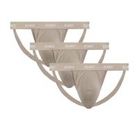 ATLANTIC UNDERWEAR 3er-Pack Herren Jockstraps - sexy Herren Unterhosen aus atmungsaktiver Baumwolle mit Elasthan, körperbetonter Schnitt & Perfekter Sitz, Beige XL