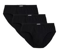 ATLANTIC UNDERWEAR 3er-Pack Herren Slips, 100% Baumwolle, klassischer Schnitt, enganliegend, Schwarz L