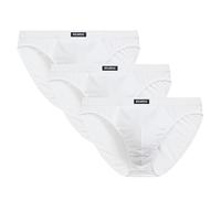ATLANTIC UNDERWEAR 3er-Pack Herren-Slips sportlich, 100% Baumwolle, niedrige Taille, passgenau, atmungsaktiv, Weiß M