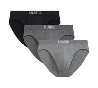 ATLANTIC UNDERWEAR 3er-Pack Herren-Slips, Baumwolle und Elastan, sportlicher Schnitt, eng anliegend, Grau-Mix M