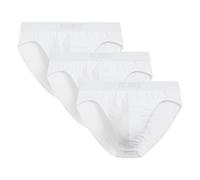 ATLANTIC UNDERWEAR 3er-Pack Sport Herren Slips - elastische Herren Unterhosen aus atmungsaktiver Baumwolle mit Elasthan, sportlicher Schnitt und perfekte Passform, Weiß XXL