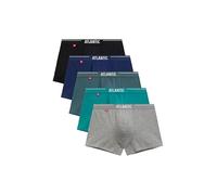 ATLANTIC UNDERWEAR 5er-Pack Herren-Boxershorts - Eng anliegend, Baumwolle mit Elastan, Atmungsaktiv & Bequem, Perfekte Passform Herren Unterhosen, Blau-Mix S