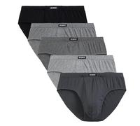 ATLANTIC UNDERWEAR 5er-Pack Herren Slips, 100% Baumwolle, klassischer Schnitt, enganliegend, Farben-Mix M