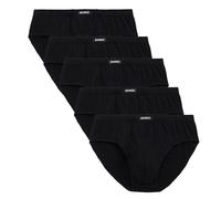 ATLANTIC UNDERWEAR 5er-Pack Herren Slips, 100% Baumwolle, klassischer Schnitt, enganliegend, Schwarz XXL