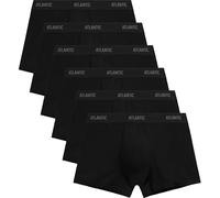 ATLANTIC UNDERWEAR 6er-Pack Herren-Boxershorts - Eng anliegend, Baumwolle mit Elastan, Atmungsaktiv & Bequem, Perfekte Passform Herren Unterhosen, Schwarz L