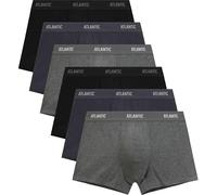 ATLANTIC UNDERWEAR 6er-Pack Herren-Boxershorts - Eng anliegend, Baumwolle mit Elastan, Atmungsaktiv & Bequem, Perfekte Passform Herren Unterhosen, Grau-Mix S