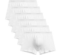ATLANTIC UNDERWEAR 6er-Pack Herren-Boxershorts - Eng anliegend, Baumwolle mit Elastan, Atmungsaktiv & Bequem, Perfekte Passform Herren Unterhosen, Weiß L