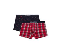 ATLANTIC UNDERWEAR Herren Gift Box Trunks Dessous, Navy/Rot, XL (2er Pack)