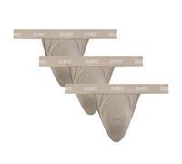 ATLANTIC UNDERWEAR Herren-String 3er-Pack - Low-Rise Schnitt, Elastischer Bund, Baumwolle-Elasthan, Unsichtbar unter Kleidung Beige L