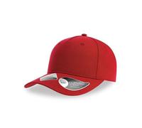 Atlantis Headwear Atlantis Fiji Cap Strukturierte Baseballkappe verstellbarer Klettverschluss Rot