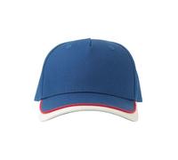 Atlantis Headwear Atlantis Kinder Basecap - Klettverschluss, mehrfarbig, Bio-Baumwolle Royal/Weiss