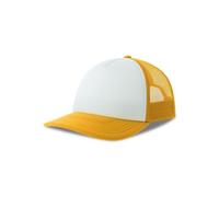 Atlantis Headwear Atlantis Kinder Rapper Cap Kappe zweifarbig Cappy Basecap Weiss/Gelb