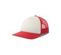 Atlantis Headwear Atlantis Kinder Rapper Cap Kappe zweifarbig Cappy Basecap Weiss/Rot