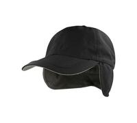 Atlantis Headwear Atlantis Outdoor-Wintercap mit Ohrenklappen Fleece Wintercap Basecap Kappe Schwarz