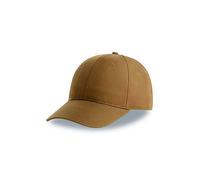 Atlantis Headwear Atlantis Recy Six Cap Klassische, strukturierte Baseballkappe, Geschwungener Schirm, Hochwertiger Klettverschluss Khaki