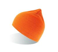 Atlantis Headwear Atlantis Shine Beanie Mütze recyceltes (rPet) Polyester mit Reflexfäden Fluo Orange