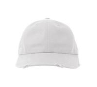 Atlantis Headwear Atlantis Unisex Cap Basecap Cappy Kappe Destoyed Effekt mit unstrukturierter Krone erhätlich in 7 Farben Dad Hat Destroyed-S Weiss