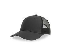 Atlantis Headwear Atlantis Zion Cap Mesh - Basecap zweifarbig aus Recyceltem Polyester Truckercap Grau/Schwarz