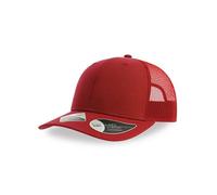 Atlantis Headwear Basecap Atlantis Bryce Cap Mesh Cap zweifarbig aus Recyceltem Polyester Truckercap Rot