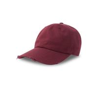 ATLANTIS HEADWEAR DAD HAT DESTROYED-S CARDINAL RED