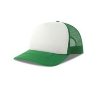 Atlantis Headwear Damen / Herren Mesh Cap Mehrfarbig 15 Farben Basecap Truckercap Kappe Cappy Weiss/Grün