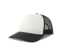 Atlantis Headwear Damen / Herren Mesh Cap Mehrfarbig 15 Farben Basecap Truckercap Kappe Cappy Weiss/Schwarz