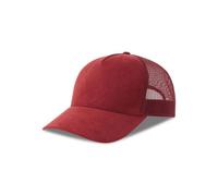 Atlantis Headwear Damen / Herren Netz Cap kombiniert mit Wildlederoptik Basecap Kappe Cappy Burgundy