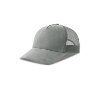 Atlantis Headwear Damen / Herren Netz Cap kombiniert mit Wildlederoptik Basecap Kappe Cappy Grau