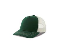 Atlantis Headwear Freizeit-Truckercap aus recyceltem Polyester-Segeltuch Bottle Green / Weiss