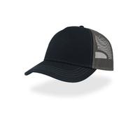 Atlantis Headwear Freizeit-Truckercap aus recyceltem Polyester-Segeltuch Navy/Dunkelgrau