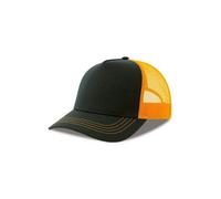 Atlantis Headwear Freizeit-Truckercap aus recyceltem Polyester-Segeltuch Navy/Gelb
