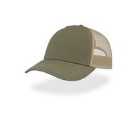 Atlantis Headwear Freizeit-Truckercap aus recyceltem Polyester-Segeltuch Olive/Khaki