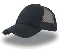 ATLANTIS HEADWEAR RAPPER DESTROYED BLACK/BLACK