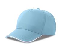 ATLANTIS HEADWEAR RECY FIVE PIPING LIGHT BLUE/WHITE