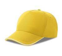 ATLANTIS HEADWEAR RECY FIVE PIPING YELLOW/WHITE