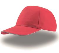 Atlantis Start Five Sandwich Cap, One Size, Red