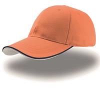 ATLANTIS HEADWEAR ZOOM PIPING CAP SANDWICH ORANGE