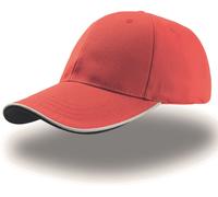 ATLANTIS HEADWEAR ZOOM PIPING CAP SANDWICH RED
