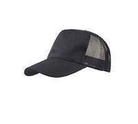 Atlantis Rapper Trucker-Kappe mit 5 Paneelen (Einheitsgröße) (Schwarz/Schwarz)