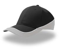 Atlantis Unisex 3-farbige 6-Panel Kappe Klassische Cap RACI black/grey one size