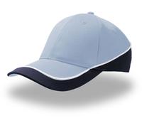 Atlantis Unisex 3-farbige 6-Panel Kappe Klassische Cap RACI light blue/navy one size