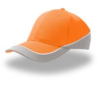 Atlantis Unisex 3-farbige 6-Panel Kappe Klassische Cap RACI orange/grey one size